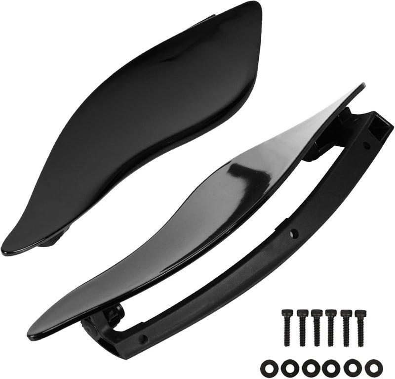 MOCODUO Motorcycle Side Wings Air Deflectors, Adjustable Fairing Side Wing Windshield Deflectors Compatible for Harley Electra Glide Street Glide Tri Glide Ultra Limited Fairing Side Shield 2014-Later Black - Image 1